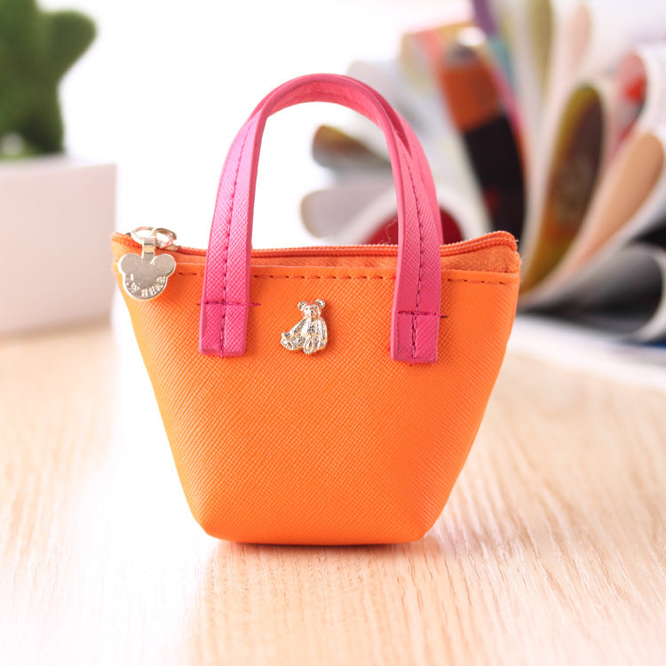 Korean Zero Purse Hand Leather Bag Candy Color Lovely Zero Purse