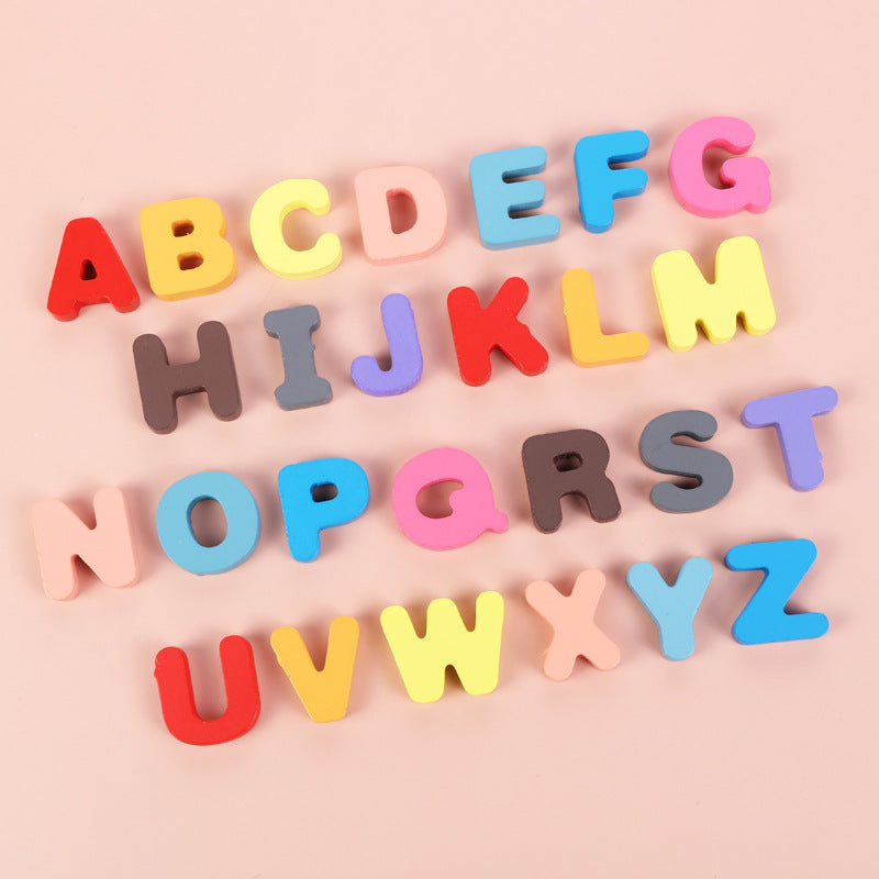 Colorful Montessori wooden educational toy board with alphabet letters, numbers, shapes, and fishing game for toddlers

