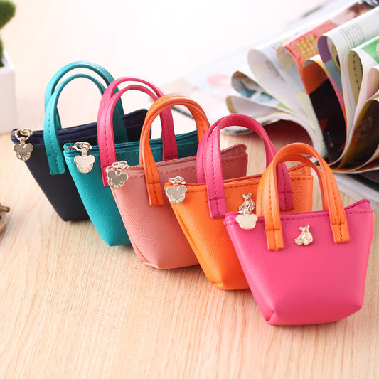 Korean Zero Purse Hand Leather Bag Candy Color Lovely Zero Purse