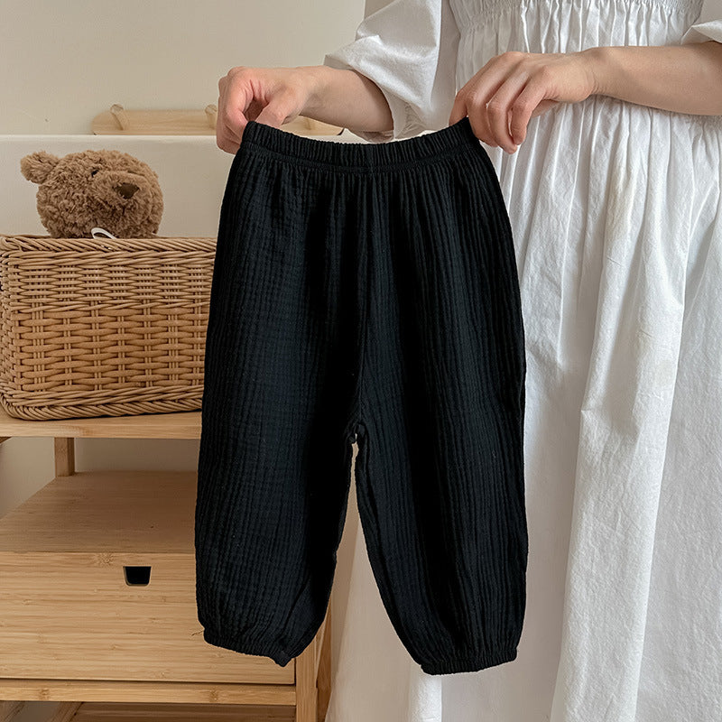 Thin Cotton Cloth Girls' Pajama Pants