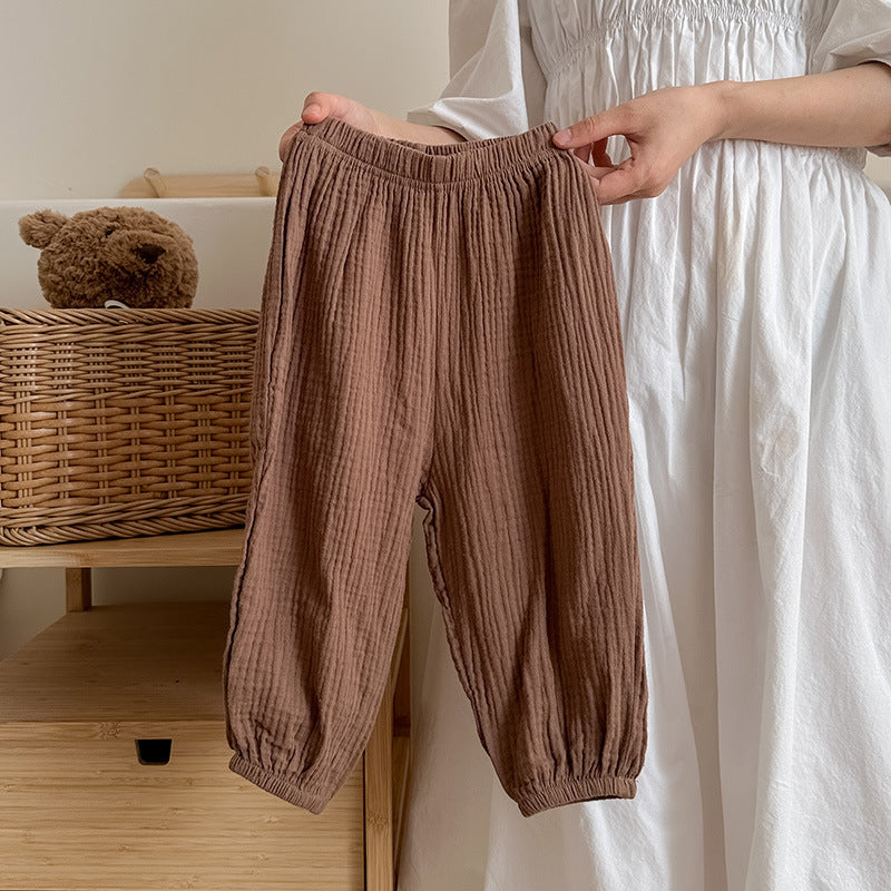 Thin Cotton Cloth Girls' Pajama Pants
